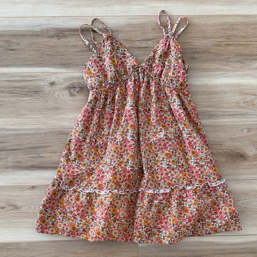 Wild Fable Floral Dress - Red and Pink